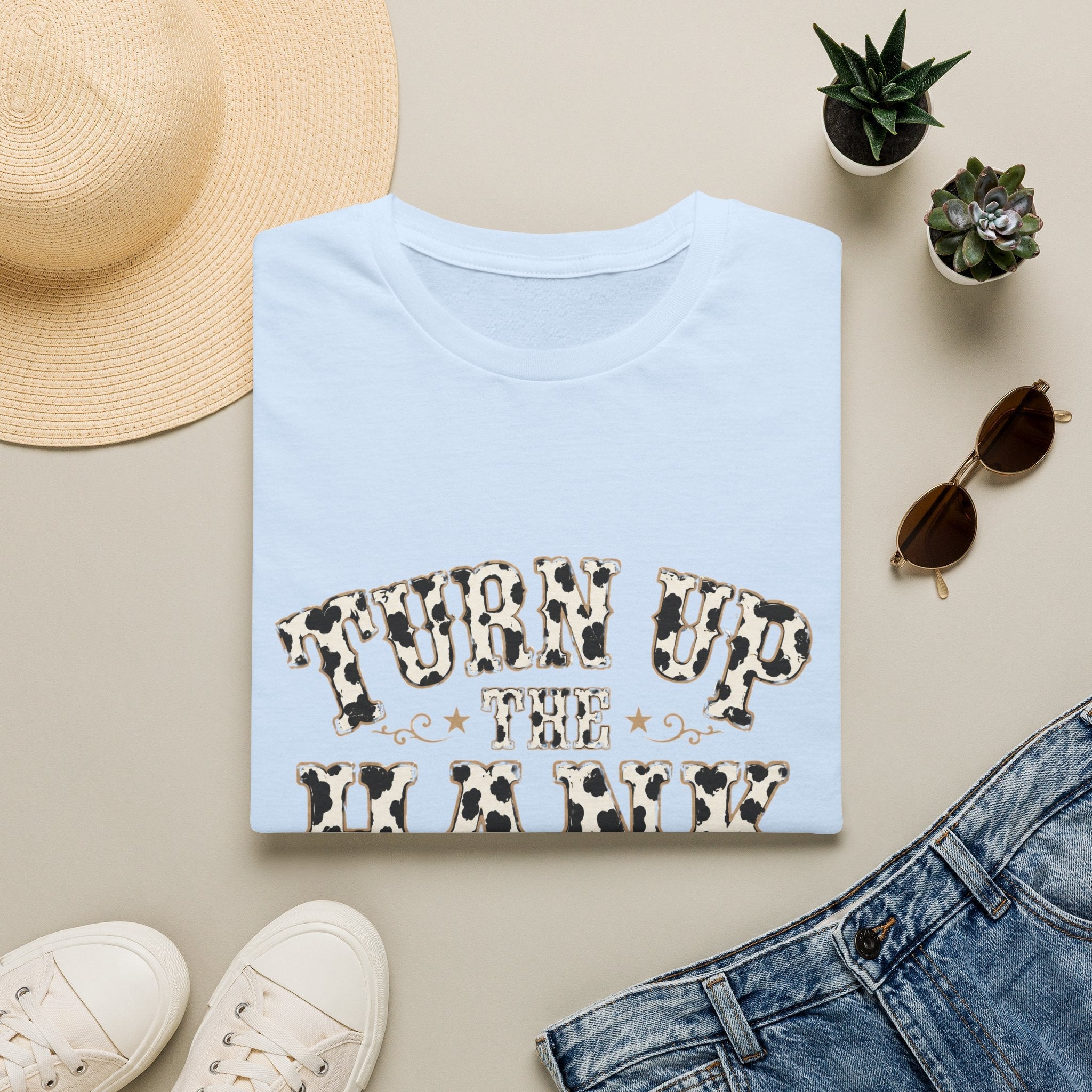Turn Up the Hank T-Shirt — Leopard Western Graphic Tee - Rooted & Reckless Co.