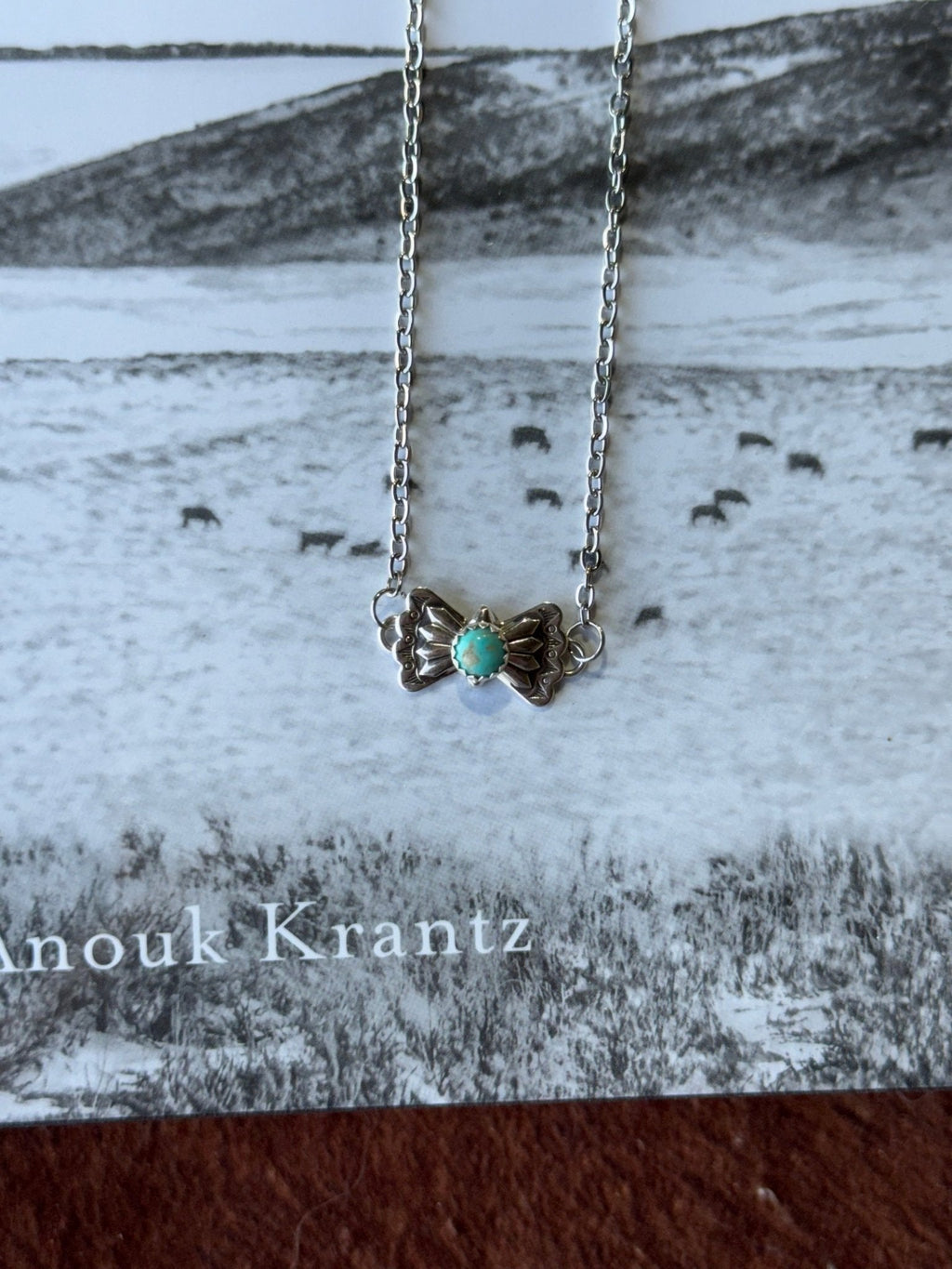 Turquoise Butterfly Concho Chain Necklace - Rooted & Reckless Co.