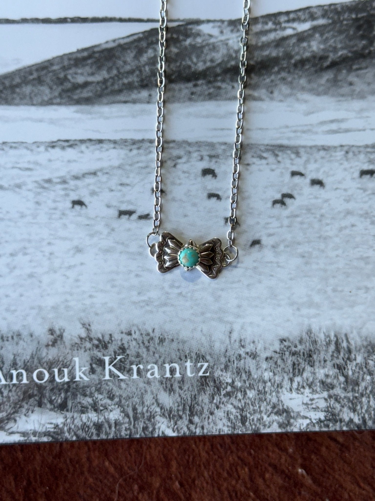 Turquoise Butterfly Concho Chain Necklace - Rooted & Reckless Co.