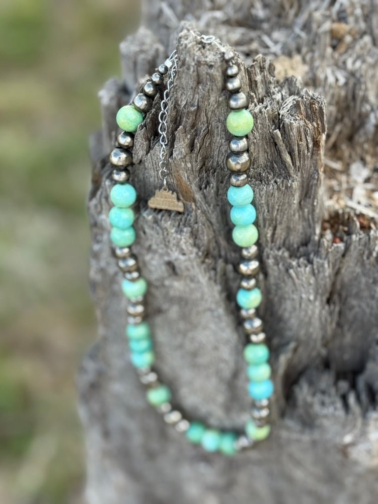Turquoise Trailblazer Beaded Necklace - Rooted & Reckless Co.