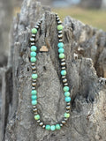 Turquoise Trailblazer Beaded Necklace - Rooted & Reckless Co.