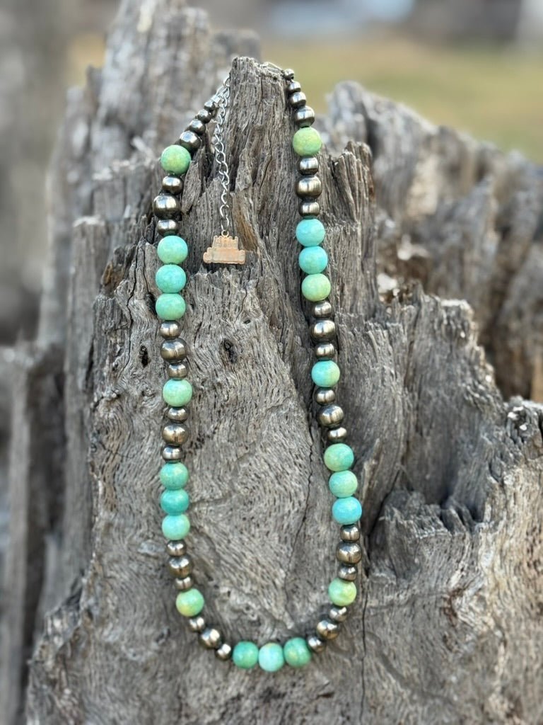 Turquoise Trailblazer Beaded Necklace - Rooted & Reckless Co.