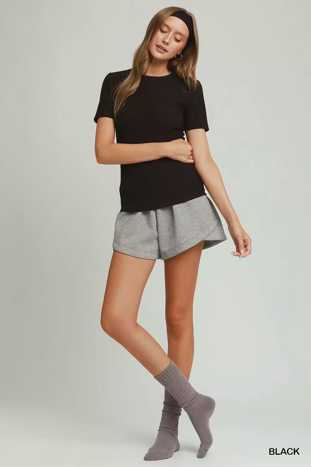 Umgee Brushed Rib Short Sleeve Top - Rooted & Reckless Co.