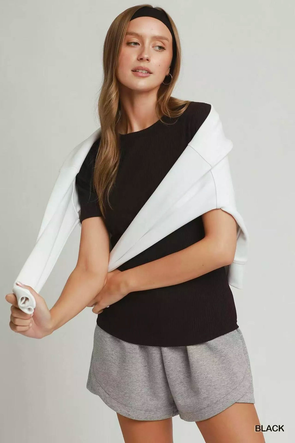 Umgee Brushed Rib Short Sleeve Top - Rooted & Reckless Co.