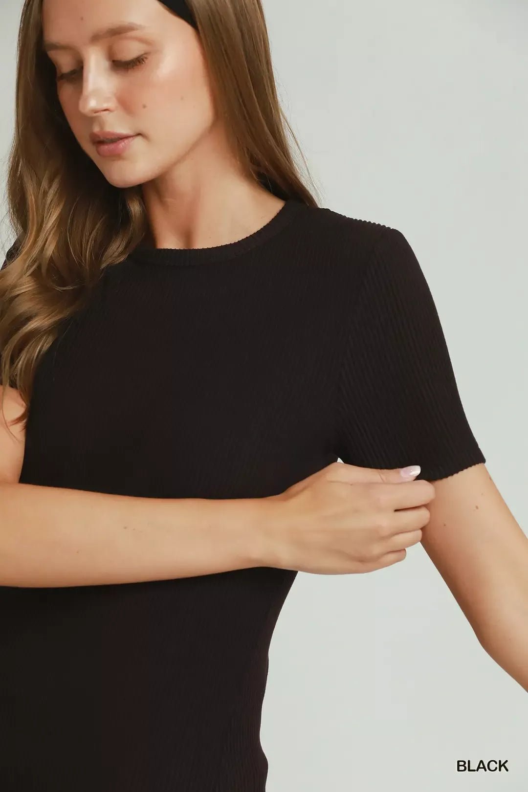 Umgee Brushed Rib Short Sleeve Top - Rooted & Reckless Co.