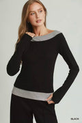 Umgee Layered Twofer Long Sleeve Top - Rooted & Reckless Co.