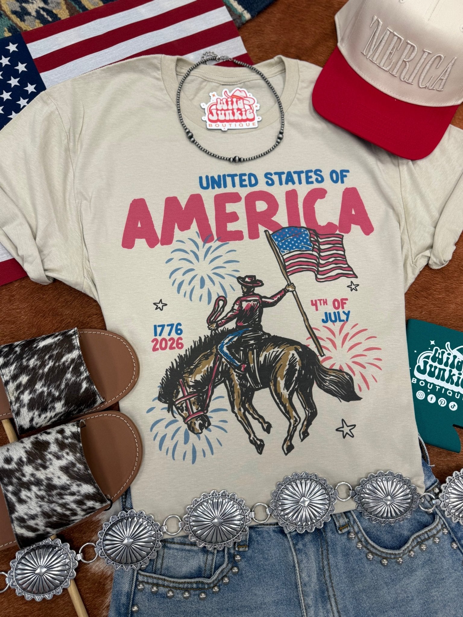 United States of America Cowboy Graphic Tee - Rooted & Reckless Co.