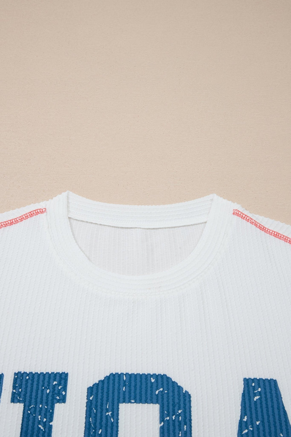 USA Corded Knit Short Sleeve Graphic Top - Rooted & Reckless Co.