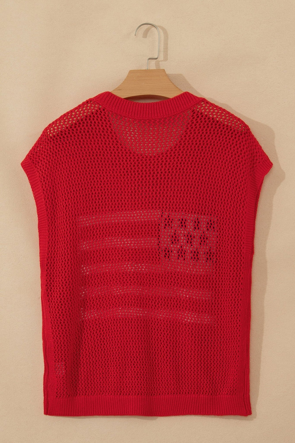 USA Flag Crochet Short Sleeve Sweater Top - Rooted & Reckless Co.