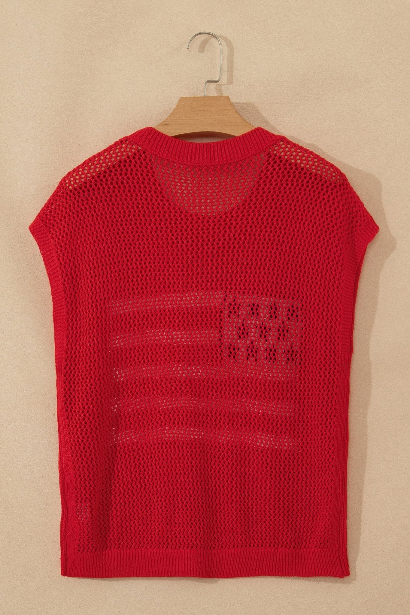 USA Flag Crochet Short Sleeve Sweater Top - Rooted & Reckless Co.