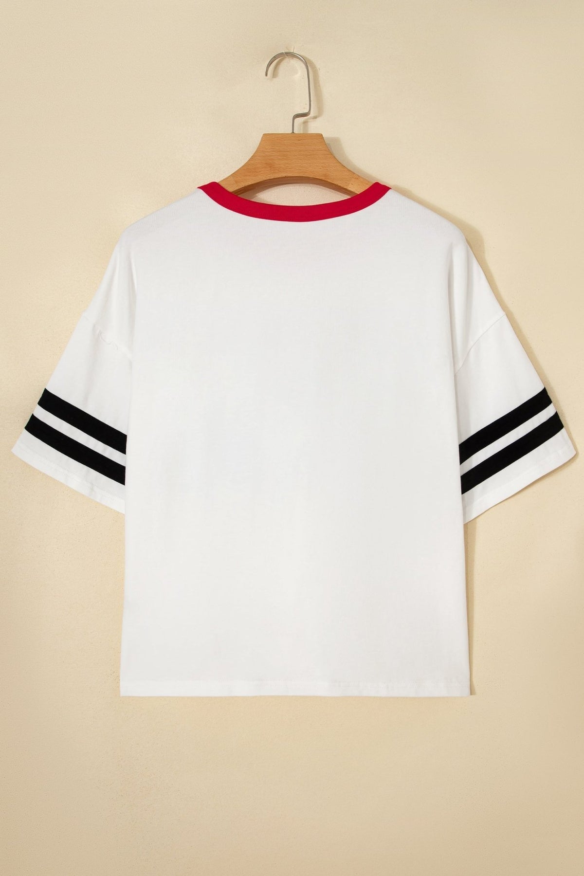 USA Varsity Stripe Trim Short Sleeve Tee - Rooted & Reckless Co.