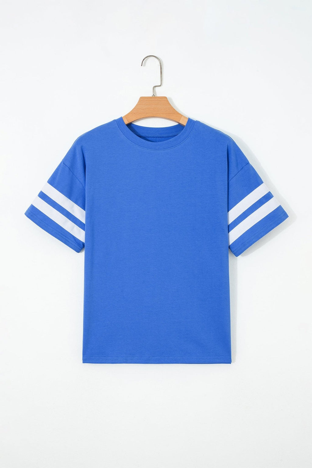 Varsity Stripe Crew Neck Short Sleeve T-Shirt - Rooted & Reckless Co.