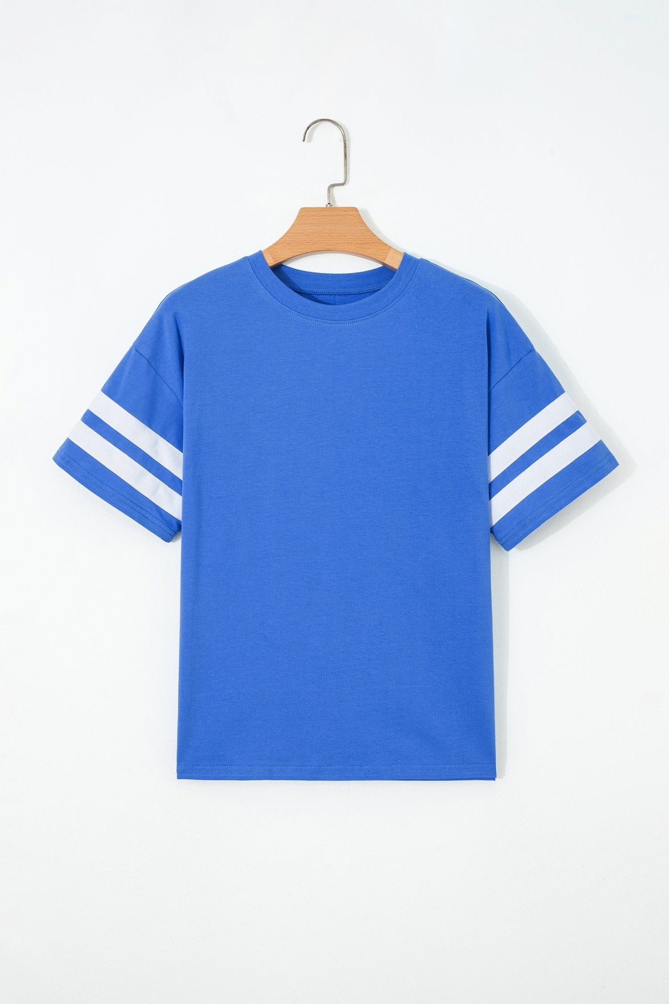 Varsity Stripe Crew Neck Short Sleeve T-Shirt - Rooted & Reckless Co.