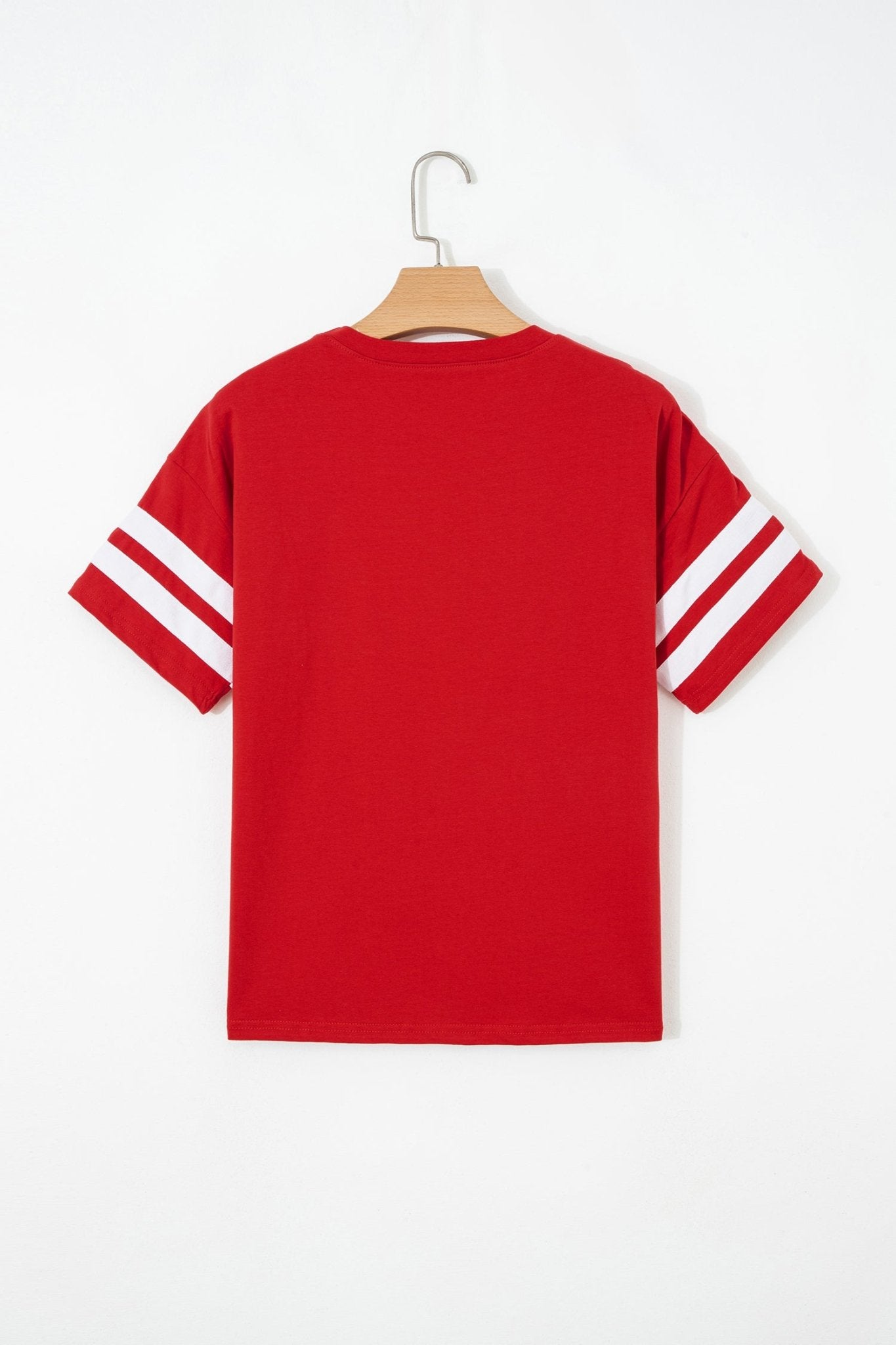 Varsity Stripe Crew Neck Short Sleeve T-Shirt - Rooted & Reckless Co.