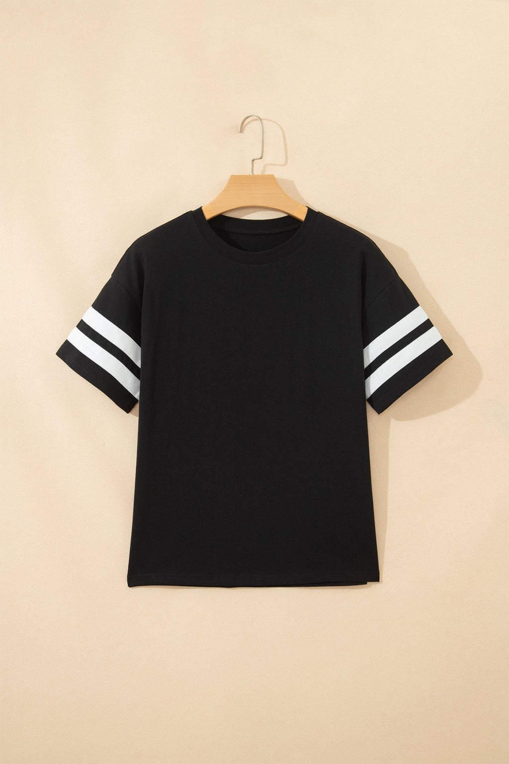 Varsity Stripe Crew Neck Short Sleeve T-Shirt - Rooted & Reckless Co.