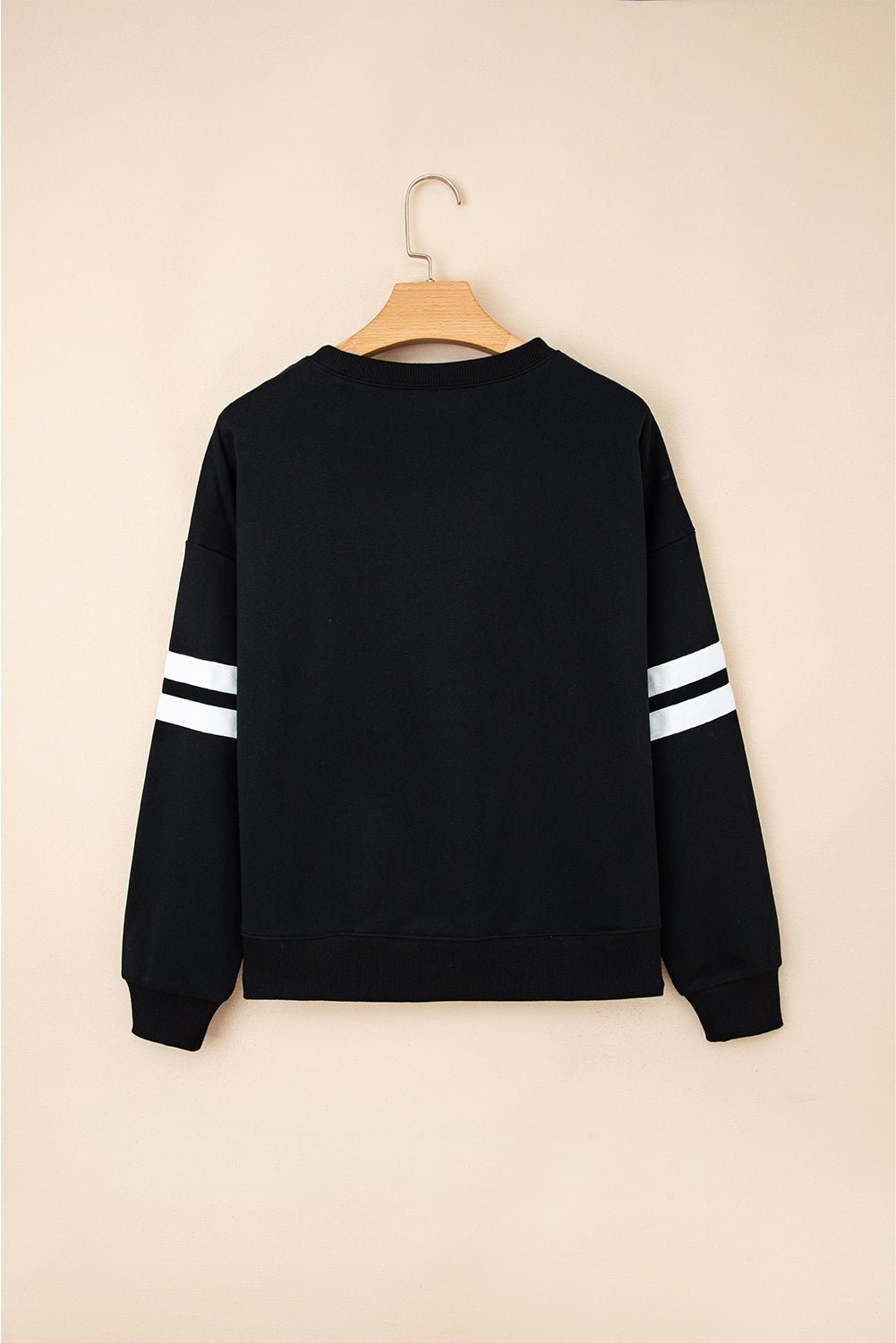 Varsity Stripe Detail Drop Shoulder Oversized Sweatshirt - Rooted & Reckless Co.