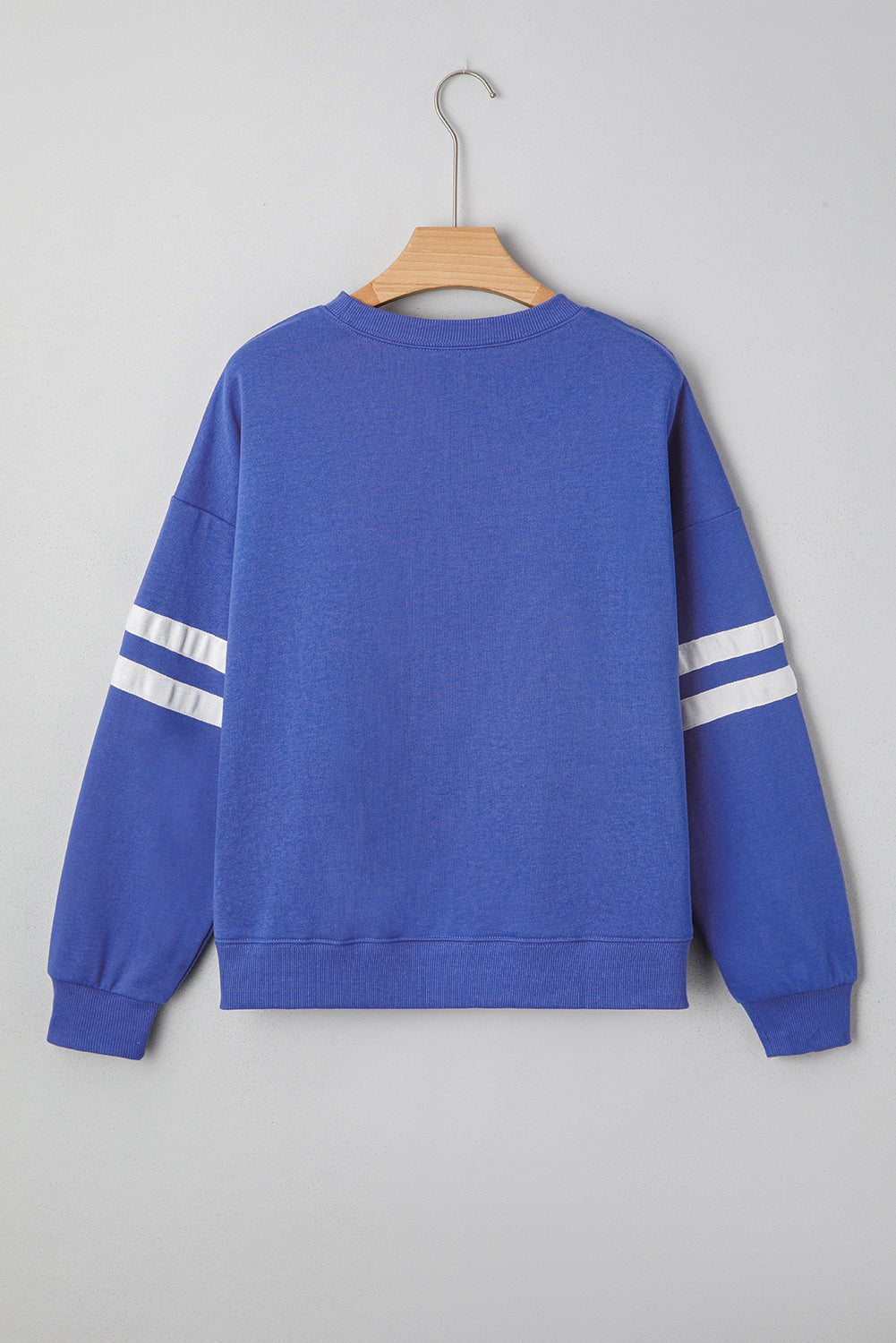 Varsity Stripe Detail Drop Shoulder Oversized Sweatshirt - Rooted & Reckless Co.