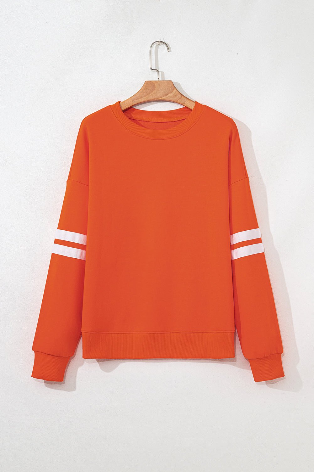 Varsity Stripe Drop Shoulder Oversized Sweatshirt - Rooted & Reckless Co.