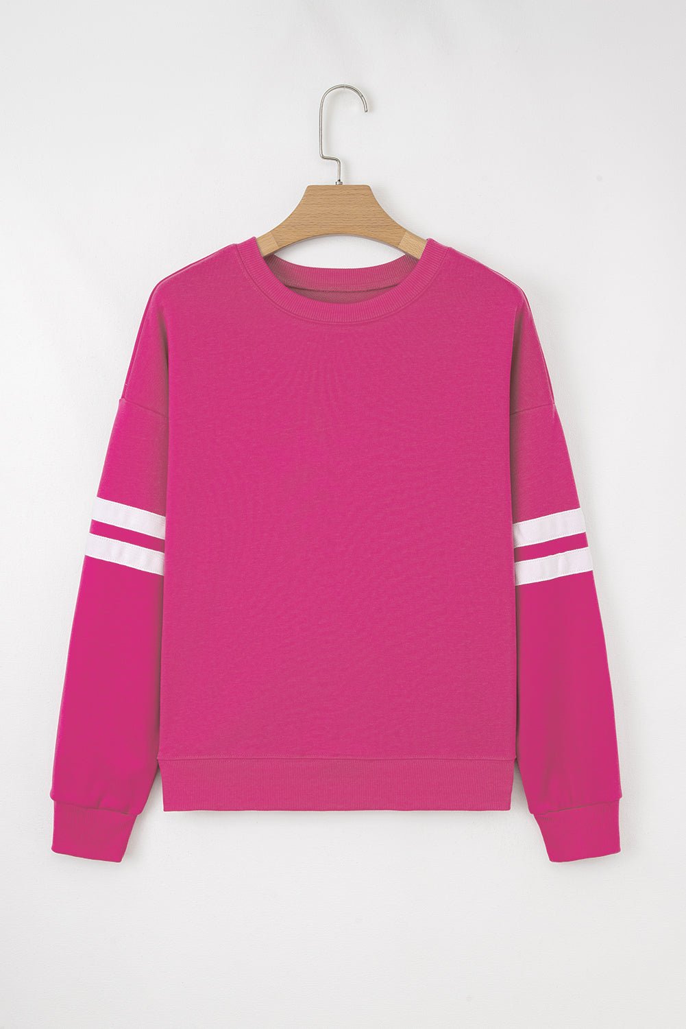 Varsity Stripe Drop Shoulder Oversized Sweatshirt - Rooted & Reckless Co.