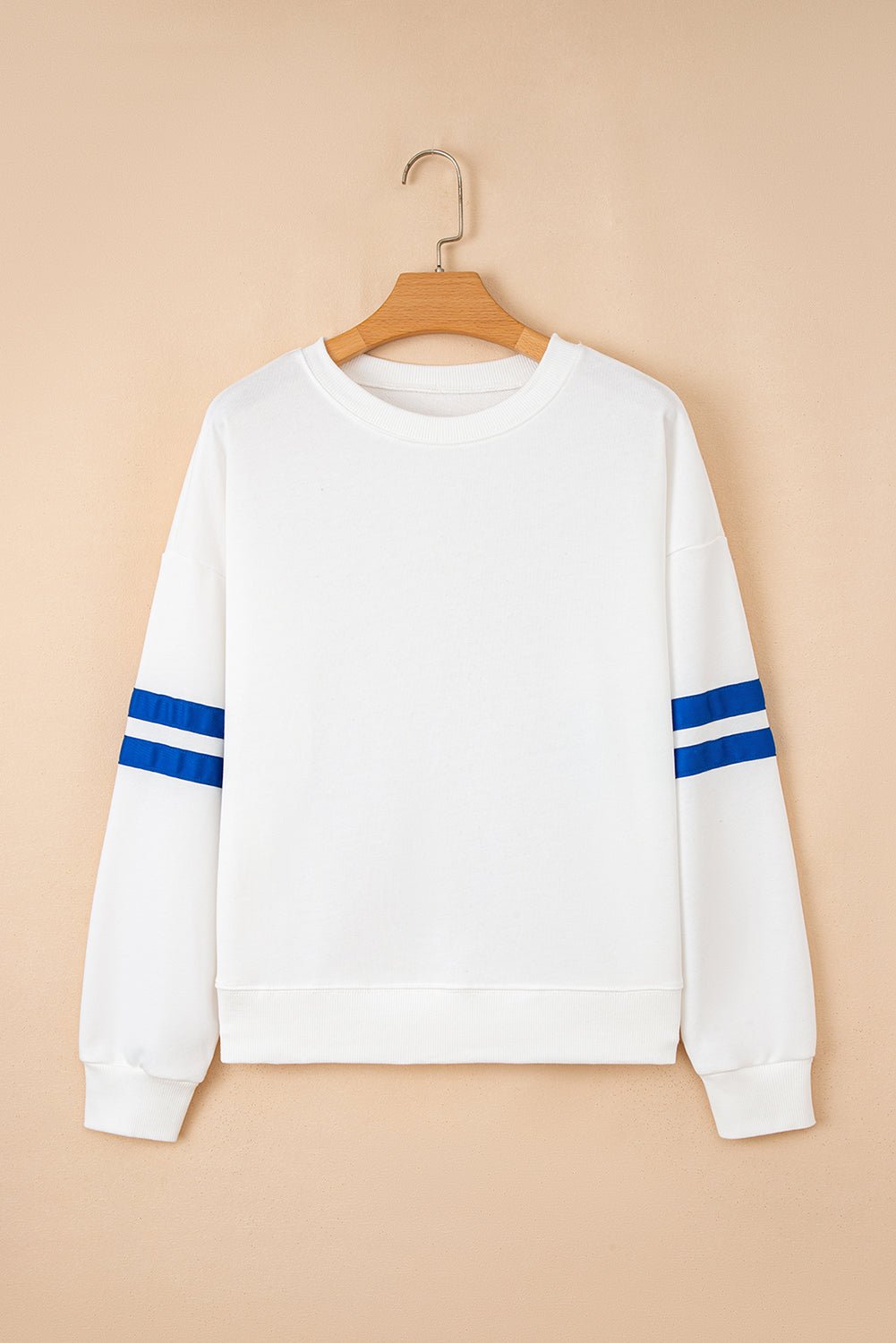 Varsity Stripe Drop Shoulder Oversized Sweatshirt - Rooted & Reckless Co.