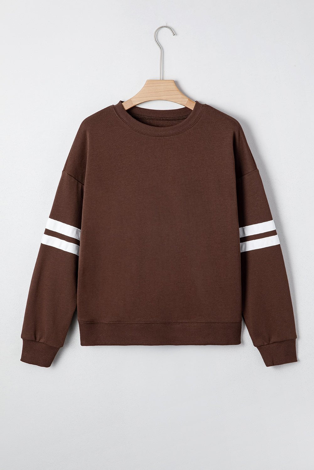 Varsity Stripe Drop Shoulder Oversized Sweatshirt - Rooted & Reckless Co.
