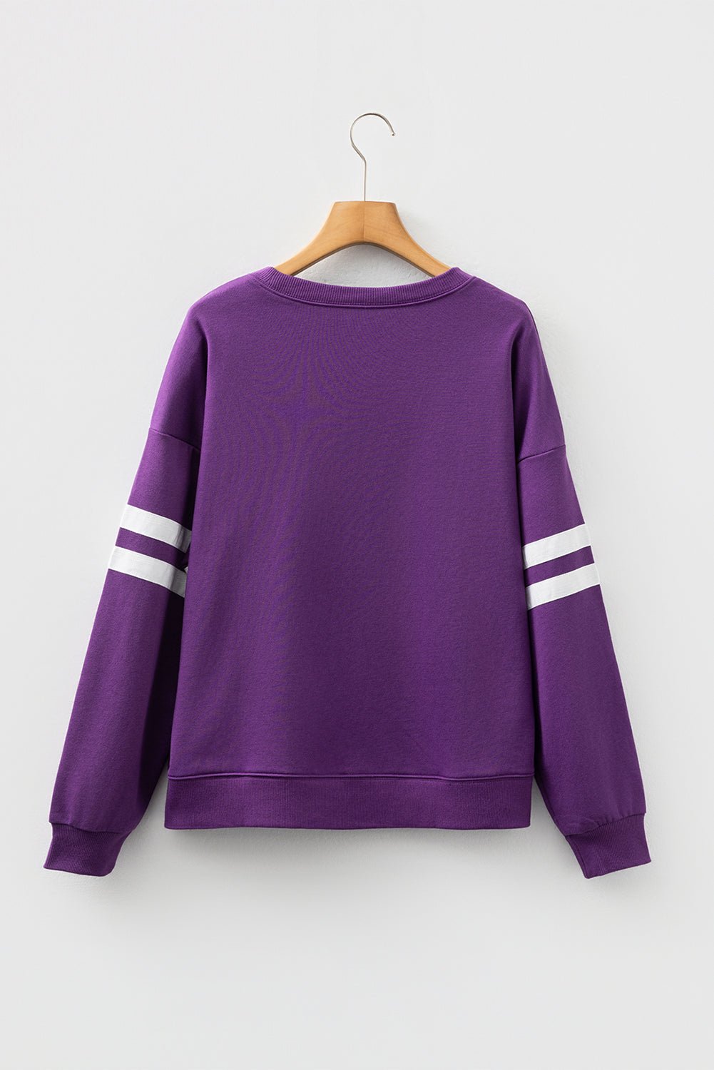 Varsity Stripe Drop Shoulder Oversized Sweatshirt - Rooted & Reckless Co.