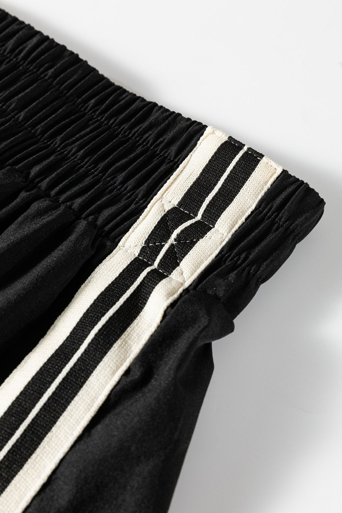 Varsity Stripe Elastic Waist Athleisure Shorts - Rooted & Reckless Co.