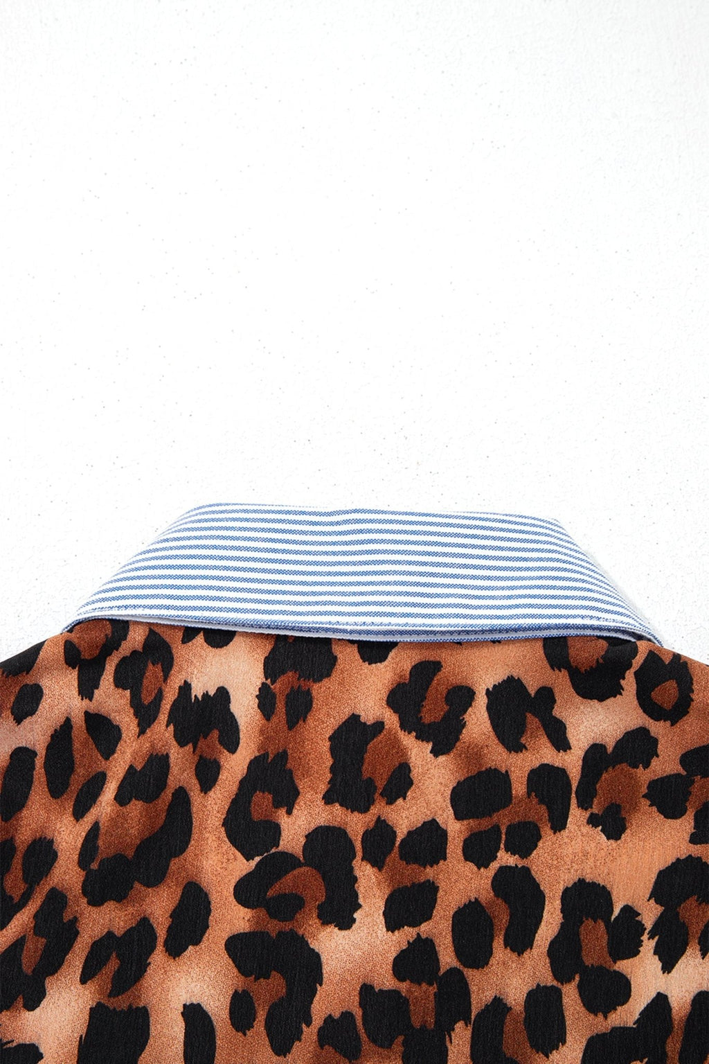Varsity Stripe Leopard Patchwork Button Down Shirt - Rooted & Reckless Co.