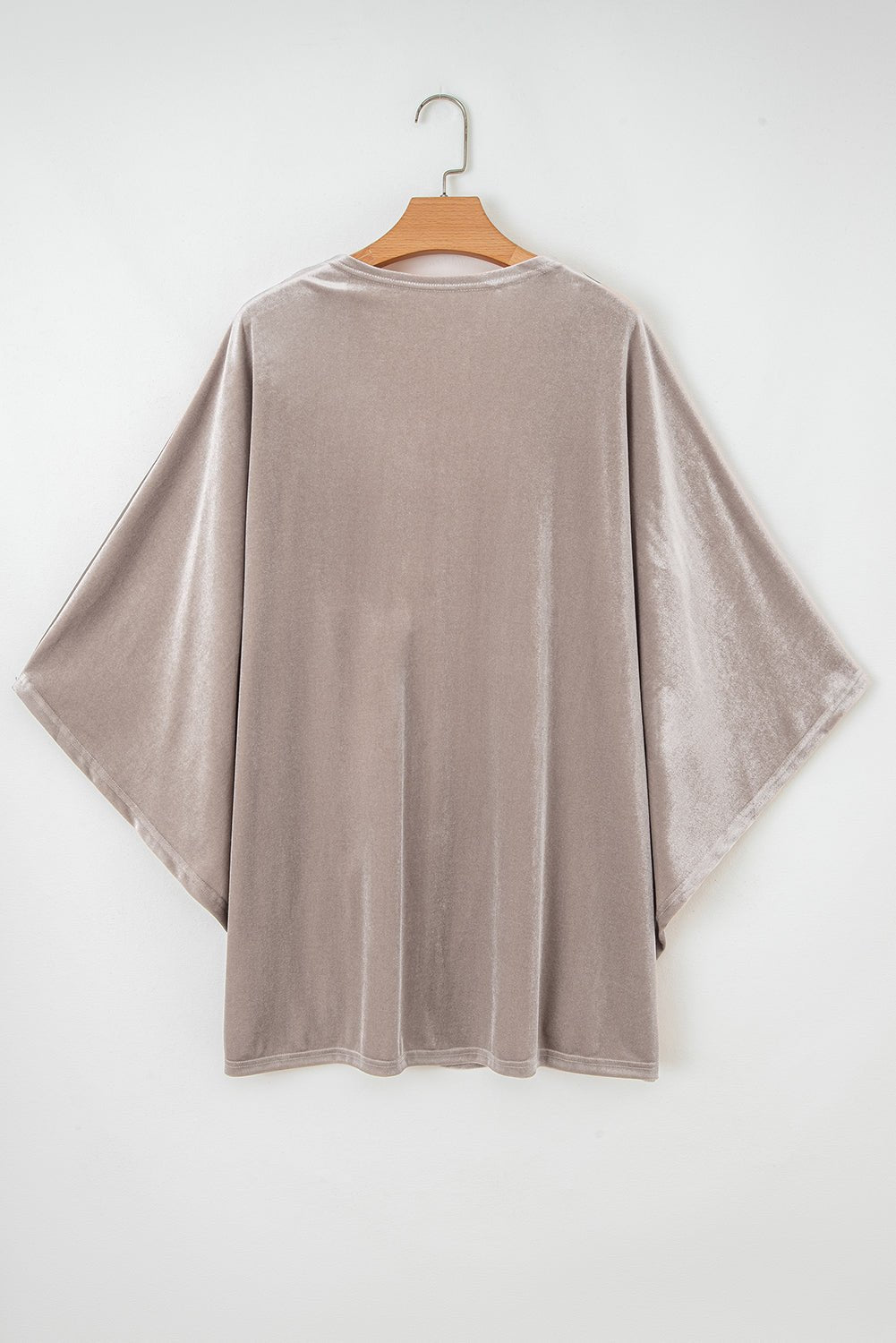 Velvet 3/4 Sleeve Open Front Kimono - Rooted & Reckless Co.