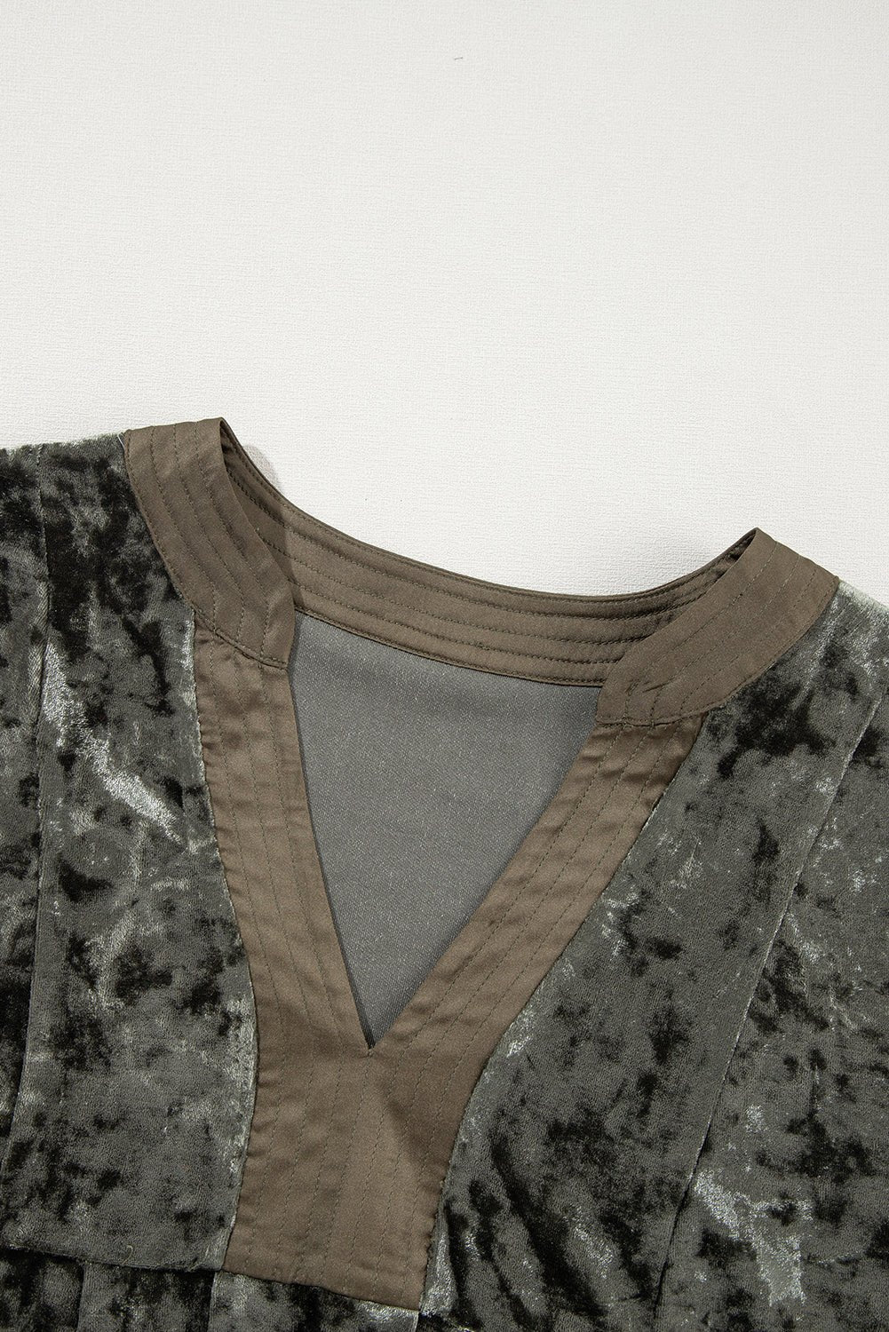 Velvet Long Sleeve V-Neck Side Pocket Dress - Rooted & Reckless Co.