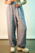 VERY J Wide Leg Gauze Solid Pants - Rooted & Reckless Co.