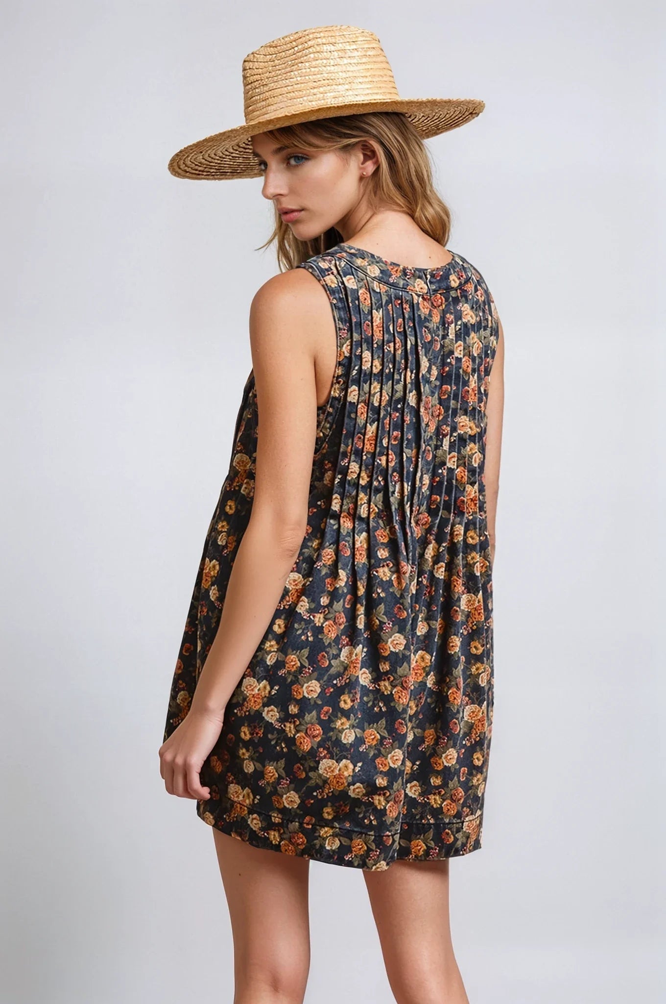 Vintage Bloom Denim Romper - Rooted & Reckless Co.