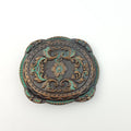 Vintage Brass Floral Western Buckle — Antique Patina Finish (Buckle Only) - Rooted & Reckless Co.