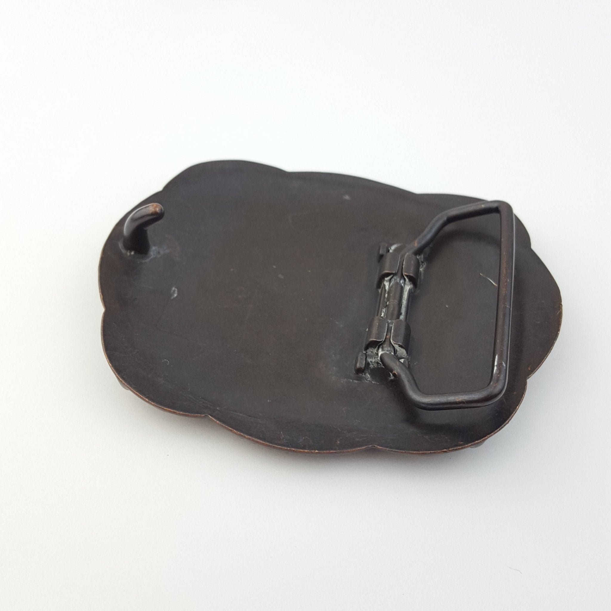 Vintage Brass Floral Western Buckle — Antique Patina Finish (Buckle Only) - Rooted & Reckless Co.