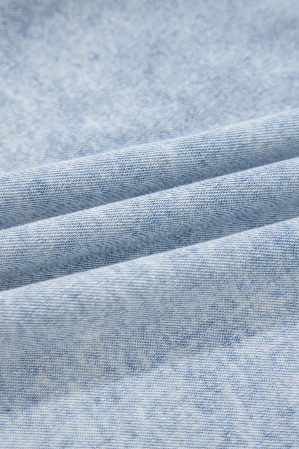 Vintage Washed Denim Pleated Ruffle Sleeve Top - Rooted & Reckless Co.