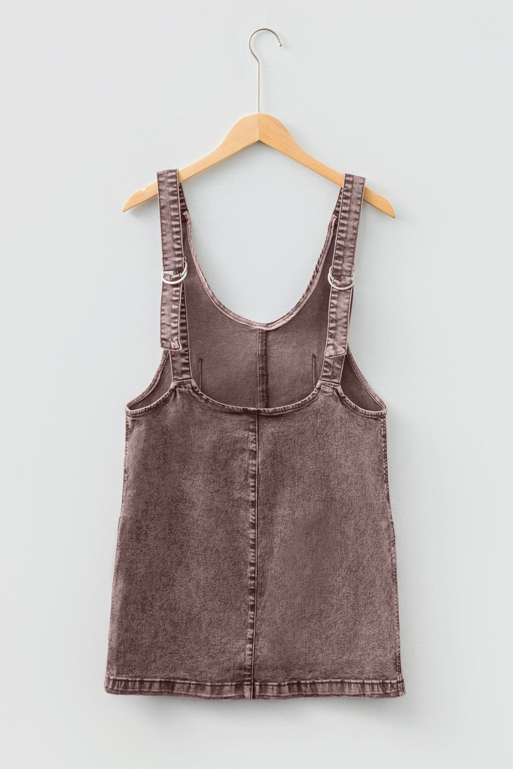 Vintage Washed Denim Suspender Mini Dress - Rooted & Reckless Co.