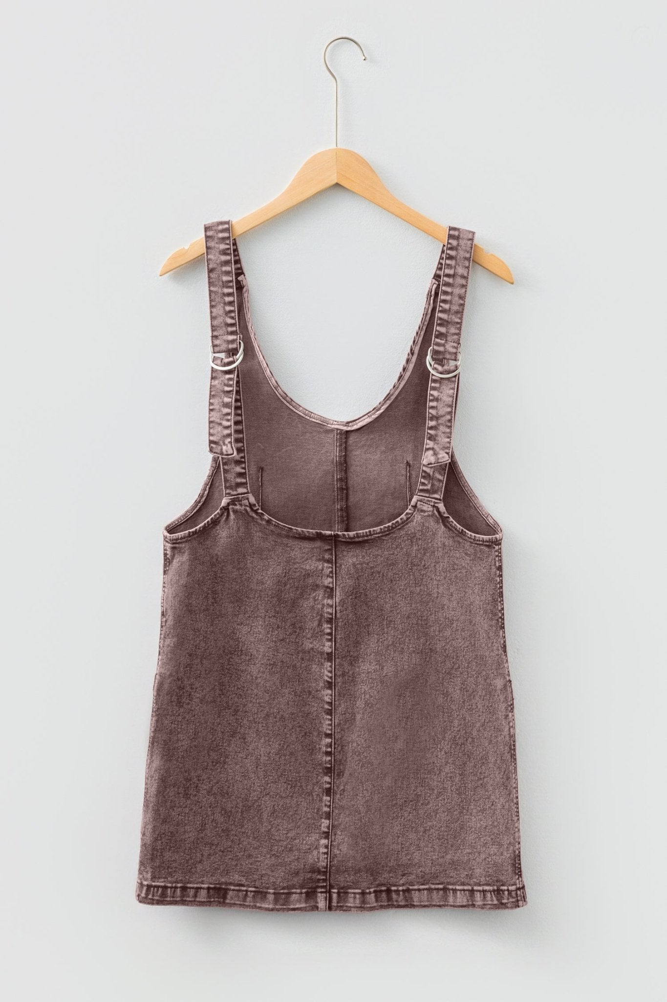 Vintage Washed Denim Suspender Mini Dress - Rooted & Reckless Co.