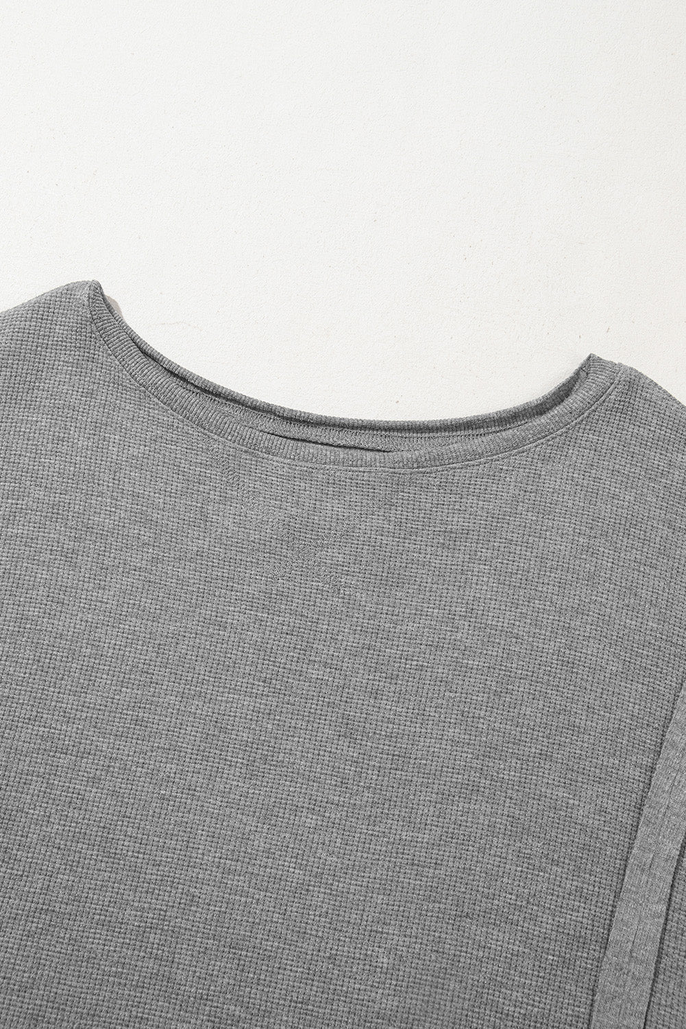 Waffle Knit Bishop Sleeve Side Split Top - Rooted & Reckless Co.