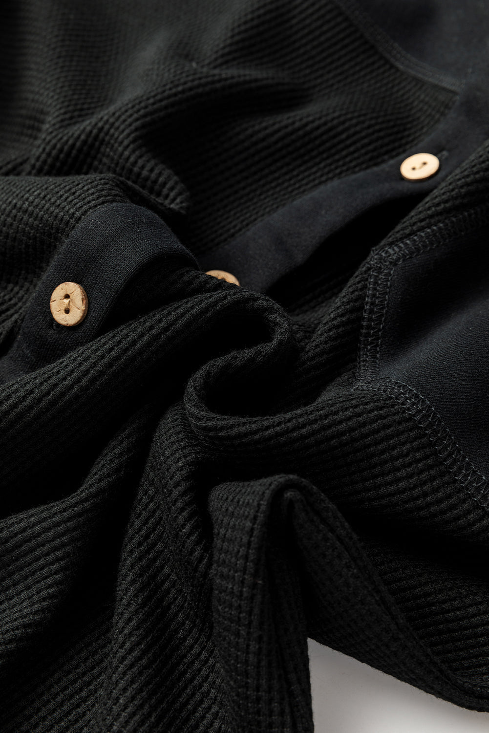Waffle Knit Patchwork Reverse Seam Button-Up Shacket - Rooted & Reckless Co.