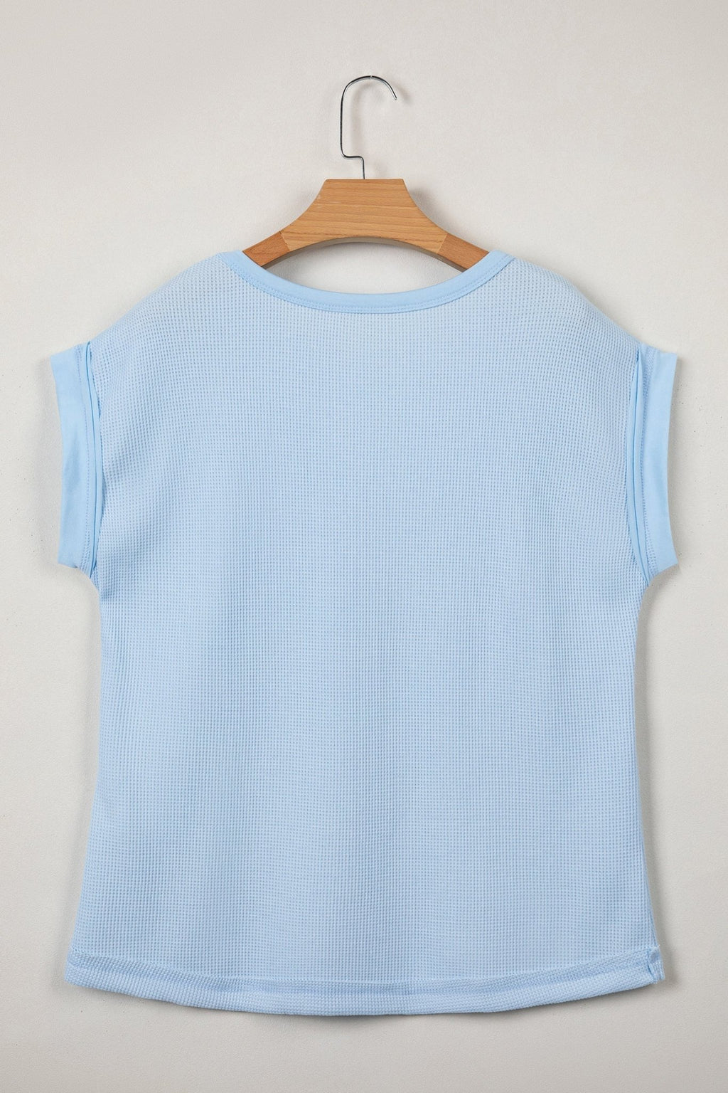 Waffle Patchwork Raw Seam Short Sleeve T-Shirt - Rooted & Reckless Co.