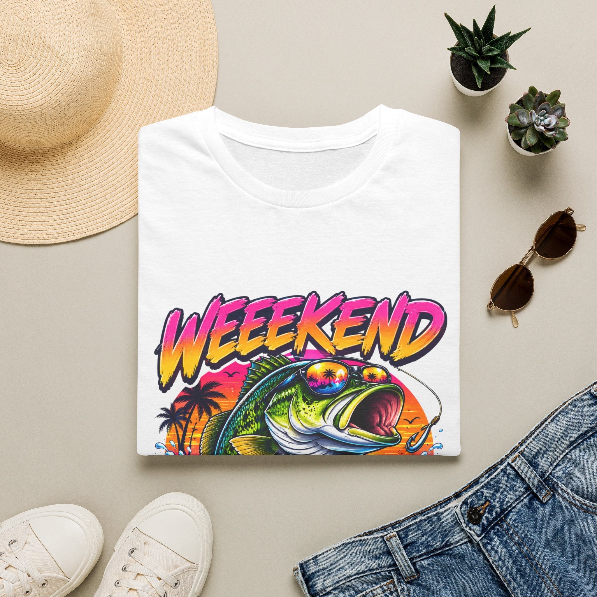 Weekend Hooker T-Shirt — Retro Fishing Bass Graphic Tee - Rooted & Reckless Co.