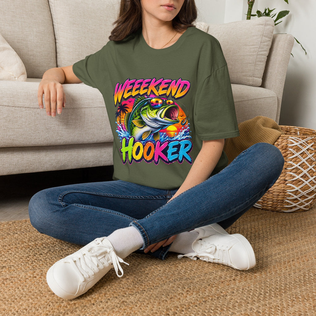 Weekend Hooker T-Shirt — Retro Fishing Bass Graphic Tee - Rooted & Reckless Co.