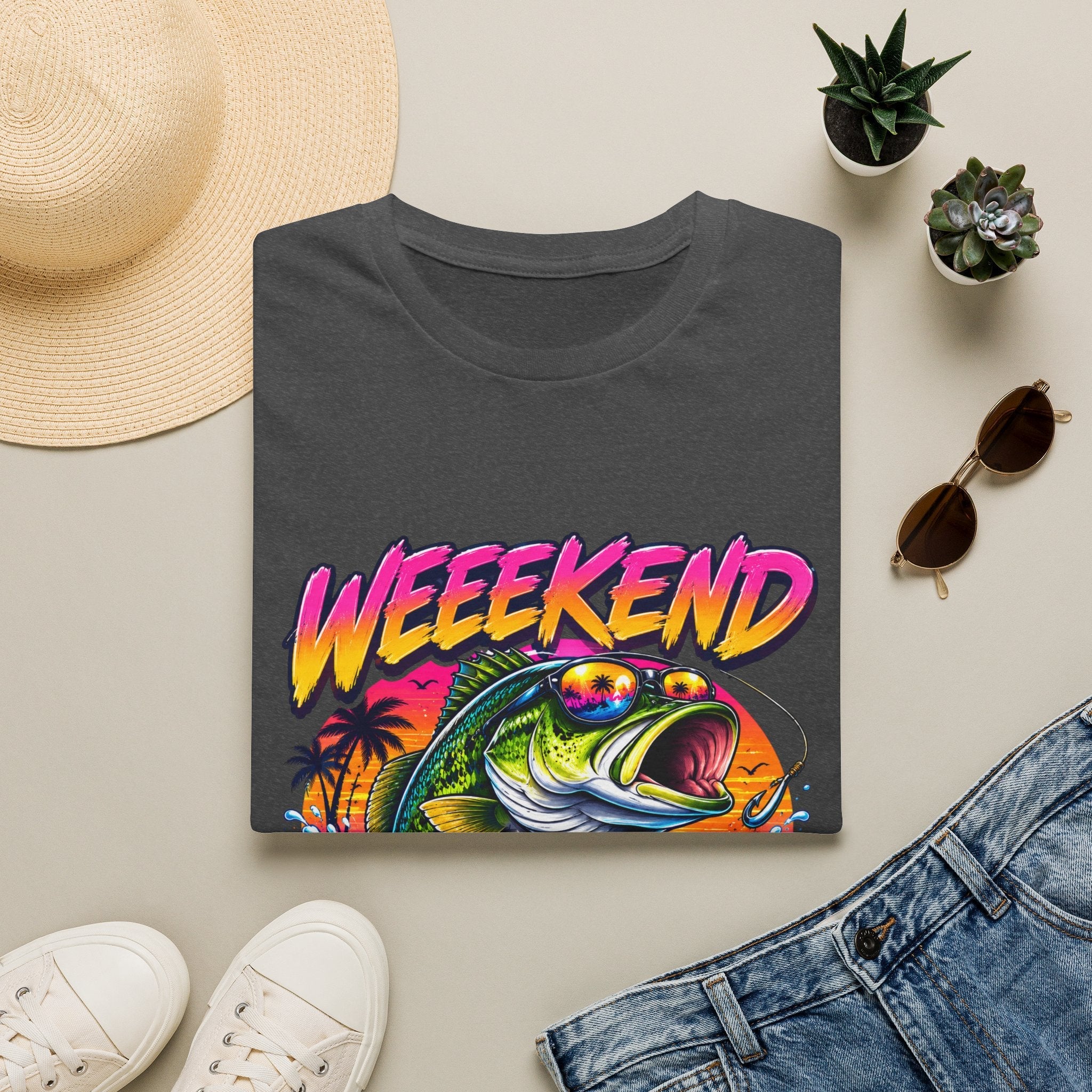 Weekend Hooker T-Shirt — Retro Fishing Bass Graphic Tee - Rooted & Reckless Co.