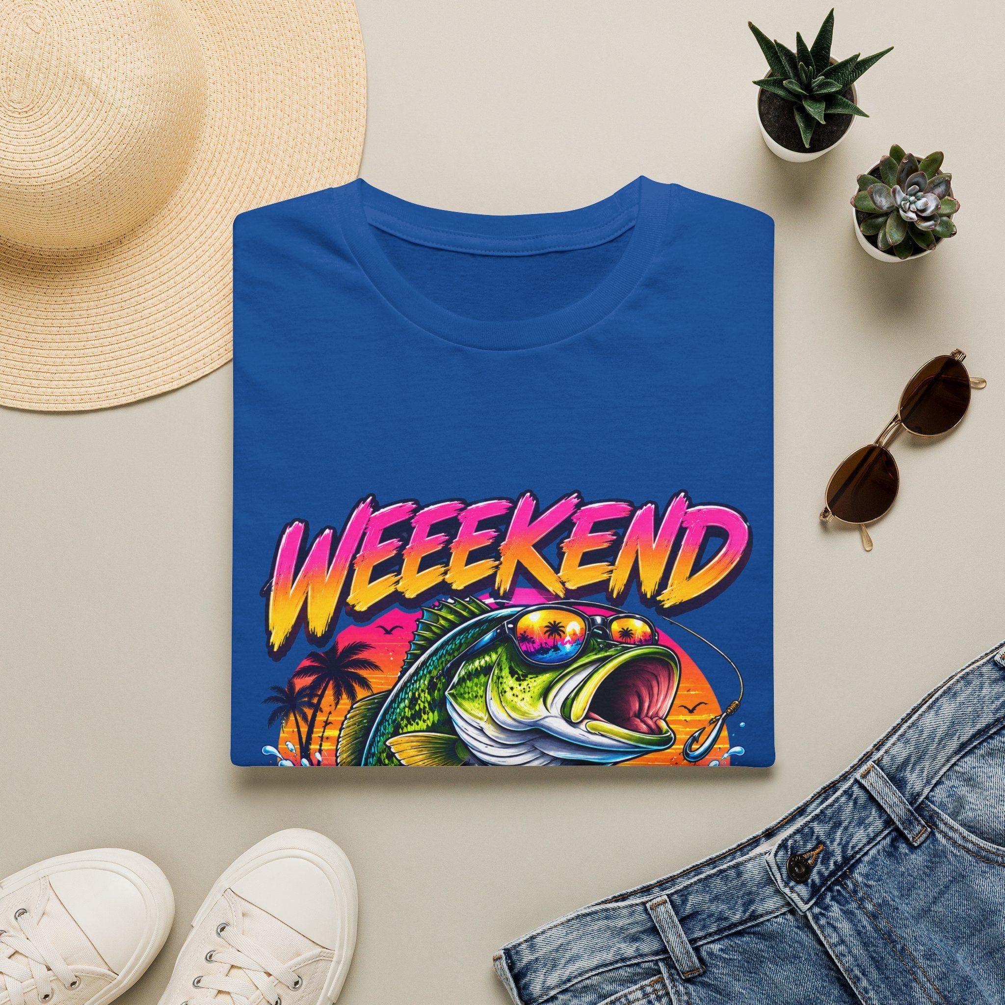 Weekend Hooker T-Shirt — Retro Fishing Bass Graphic Tee - Rooted & Reckless Co.