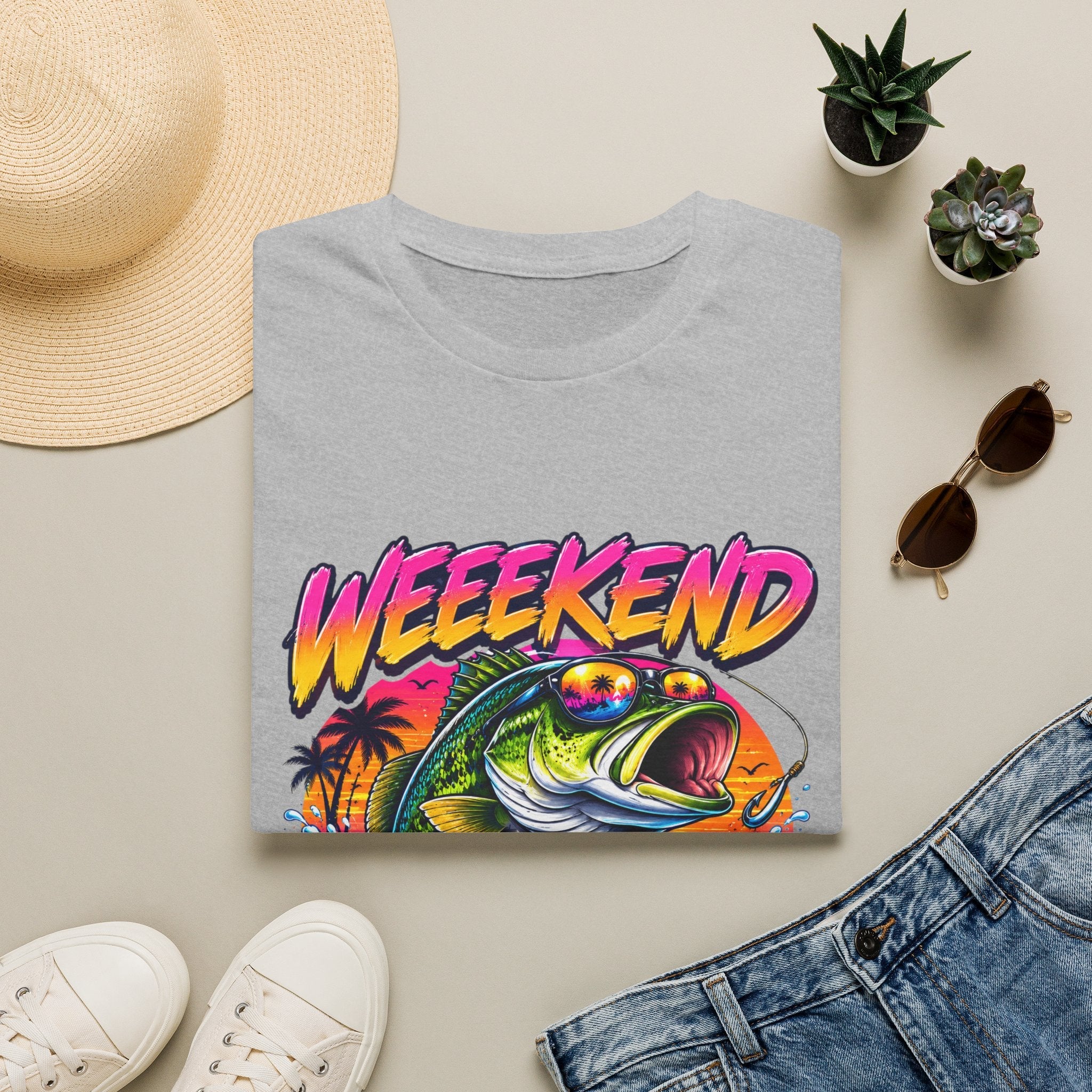 Weekend Hooker T-Shirt — Retro Fishing Bass Graphic Tee - Rooted & Reckless Co.