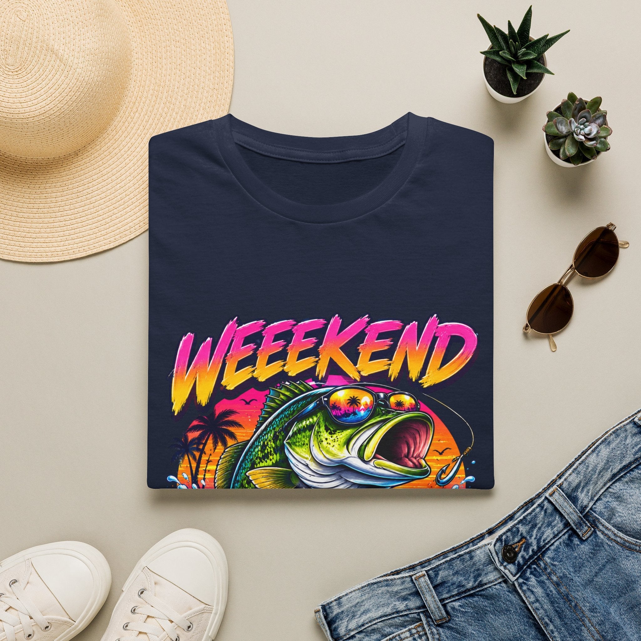 Weekend Hooker T-Shirt — Retro Fishing Bass Graphic Tee - Rooted & Reckless Co.