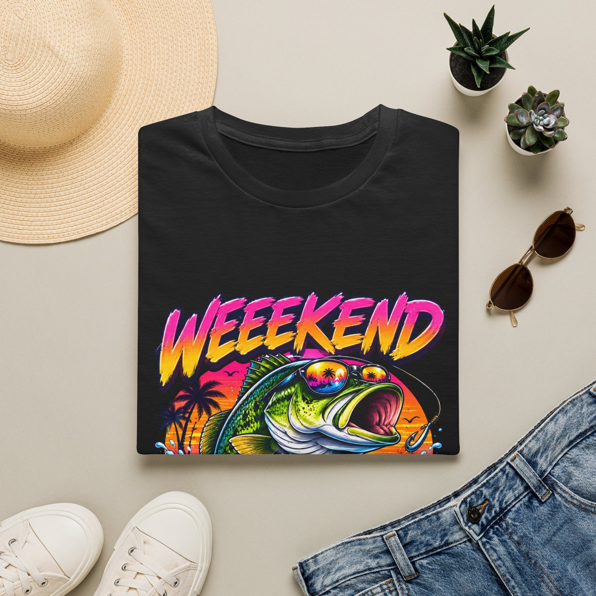 Weekend Hooker T-Shirt — Retro Fishing Bass Graphic Tee - Rooted & Reckless Co.