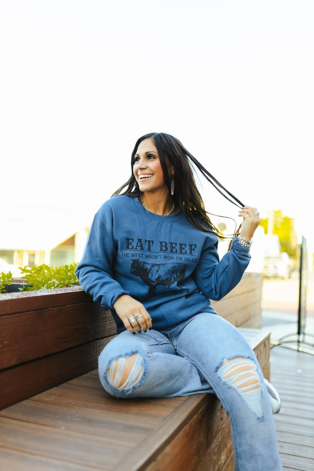 West Wasn't Won On Salad Graphic Sweatshirt - Rooted & Reckless Co.