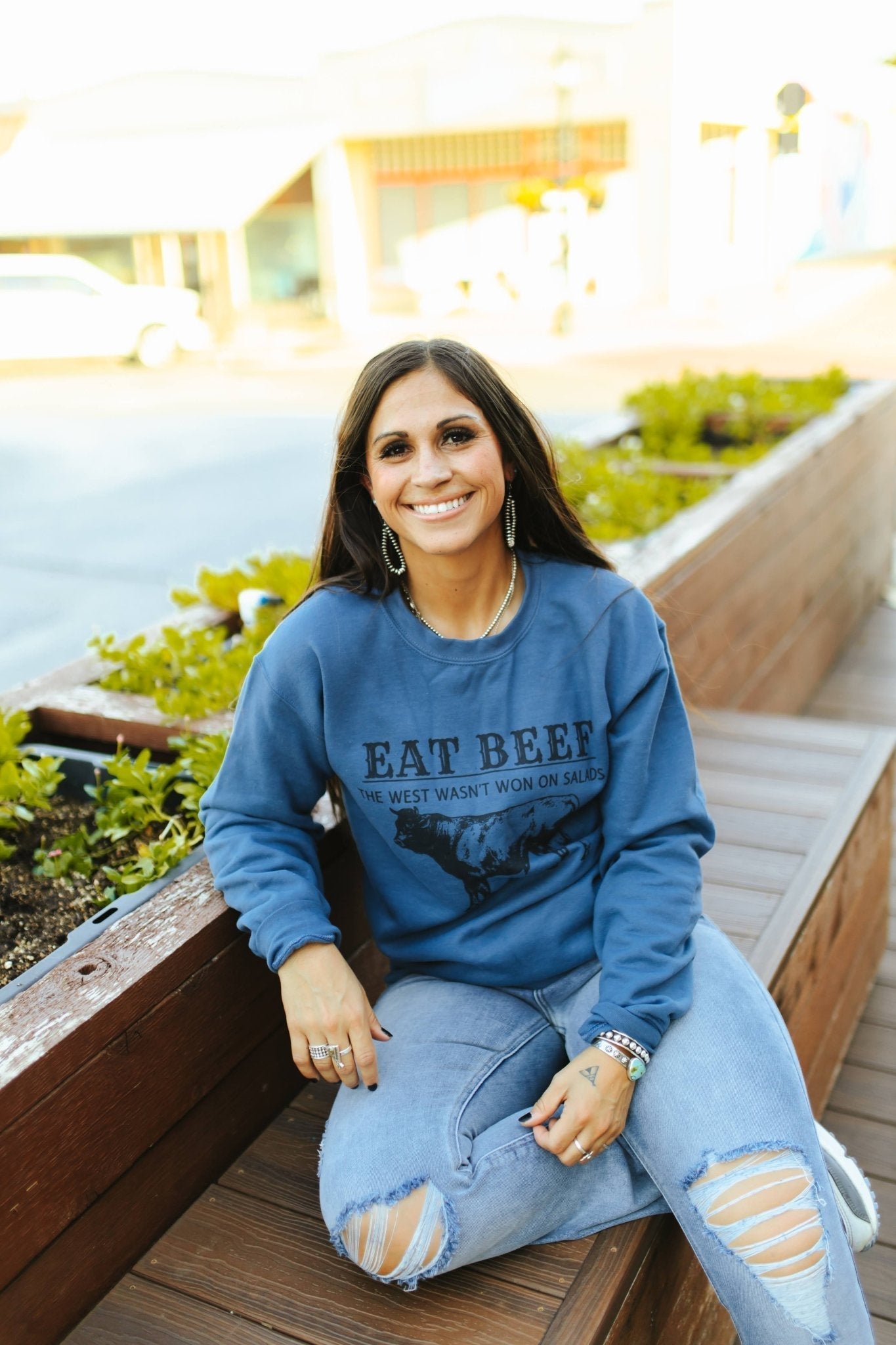 West Wasn't Won On Salad Graphic Sweatshirt - Rooted & Reckless Co.