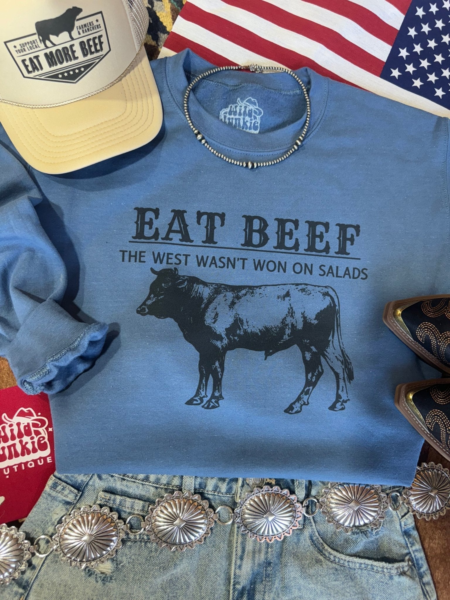 West Wasn't Won On Salad Graphic Sweatshirt - Rooted & Reckless Co.